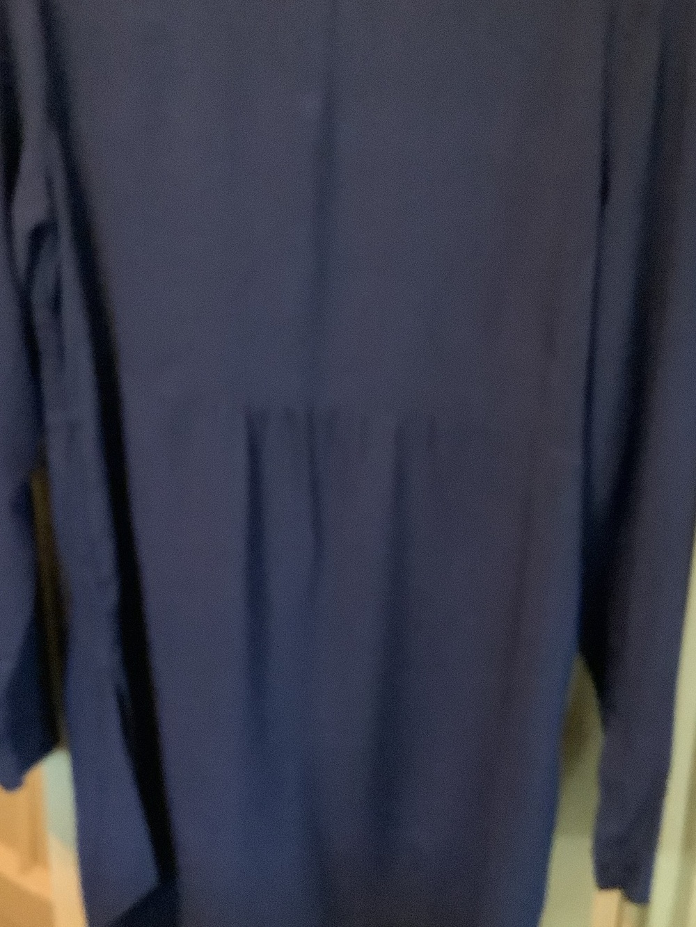 Navy Button-Front Long Cardigan - Picture 4 of 8